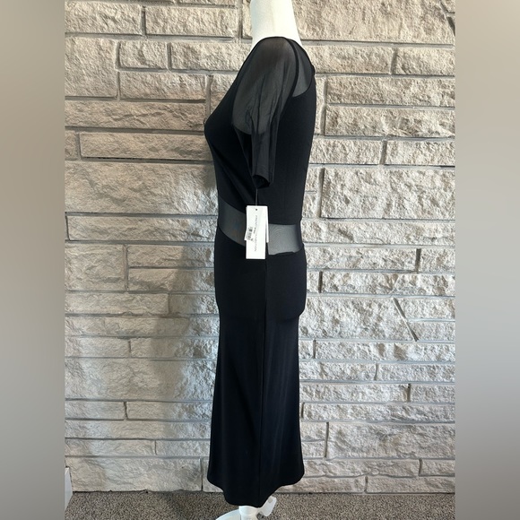 French Connection black sheer cutout dress - Picture 2 of 4